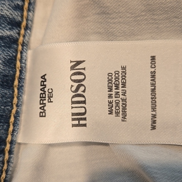 HUDSON BARBARA HI-RISE VENT BABY BOOTCUT JEANS. SIZE 30. INDIGO PEACE. - Picture 5 of 14